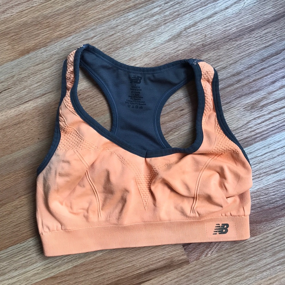 Orange New Balance Sports Bra